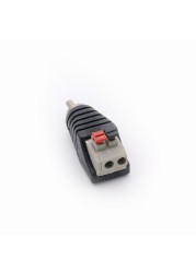 10pcs Video AV Balun RCA Male to AV Screw Terminal Stereo Jack 3.5mm Male 4 Pin Terminal Block Plug Connector