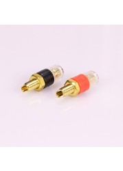 50pcs/25Pairs Gold Plated Small Binding Post Connectors for 4mm Banana Plug, Binding Post HIFI Terminal for Audio Video Amplifier