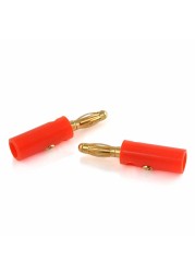 4mm Gold Plated Anti-slip Soft Rubber Safety Soldering Terminal Free Replacement Parts Lantern Thread Connector Banana Plug