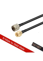 LMR240 Cable 50ohm 50-4 Coaxial Pigtail Jumper N Type Male Plug to RP-SMA Male RF Adapter 4G 5G LTE Extension Cord 50cm~50m