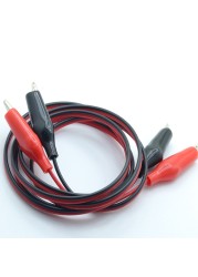 10pcs/lot 1m Test Leads With Alligator Clip Double End Jumper Electrical Wire Cable Connector Wire Circuit Experiment