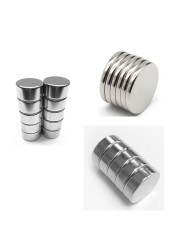 1-20pcs Strong Round Magnet Rare-Earth Neodymium Magnet Permanent Magnet Diameter 15mm Thickness 1/1.5/2/3/4/5/6/10/15mm