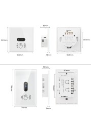 110V 220V 10A Smart Wall Light Switch Hand Sweep Sensor Glass Screen Panel Without Touch EU US Infrared Lights Sensor Switch