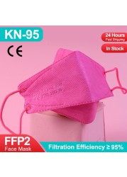 FFP2 Macarillas Approved Colorful KN95 Black Fish Face Mask KN95 Black Face Masks 4 Layer ffp2mascarillas ffp2reuse zable