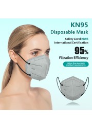 KN95 Mask 5 Layers Mascarillas FPP2 Mask Homologada Adult Face Mask KN95 Mascherine FFP2 CE Certificate FFP2 Protection Mask