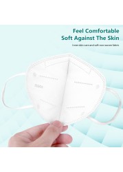 10-200pcs KN95 Maske KN95 Mascarilla FPP2 homology ada White Face Mask Black Filter KN95FFP2 Protective Mask Mouth Masks ffp2fan