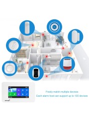 Awaywar - Smart Home Security Alarm System Wi-Fi GSM 4.3 Inch Touch Screen Remote Control With APP RFID Activation