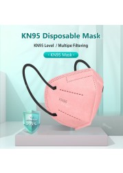 10-200pcs Colorful Masks FFP2 Mascarillas KN95 Certified Mascarilla FPP2 homology ada Cubrebocas KN95 Face Mask KN 95 Adult