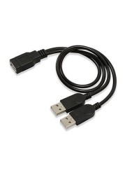 2.0 single USB female, two male data charging cable one to two charging cable 1 minute 2USB data cable 30cm