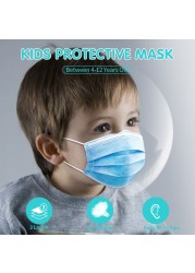 10-200 Baby Masks Disposable Kids Face Mask 3 Ply Mascarillas Quiurgicas Gay Niños Children Protection Mask Christmas