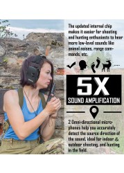 ZOHAN - Electronic Shooting Earmuffs, Ear Protection, Noise Reduction, Sound Amplification, Professional Hunting Defender NRR22