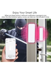 Tuya ZigBee Door Sensor Connect Open Sensor for Smart Home Automation App Remote Control Work with Aliax, Google Home