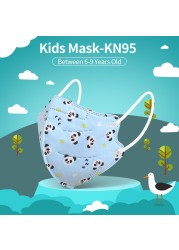 10-100pcs 5 Layers KN95 Face Mask FFP2 Mascarillas for 0-5 Years Children Masque Filter ffp2fan Dustproof mascarilla fpp2 homology ada