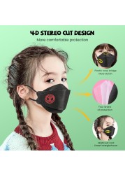 kids masks ffp2 kn95 mascarillas fpp2 niños negra mascaras infantil descartafil ffp2 black mask kids approved kn95