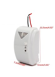 12V LPG Propane Butane Combustion Gas Leak Alarm Sensor Detector LED Flash Alarm Sound Motor Alarm Home Security Safety GT