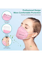 10-200pcs KN95 mask ffp2 face mascarilla fpp2 homologada 5 protective layers mascarillas fp2 multicolored FFP2Mask mascherina ffpp2