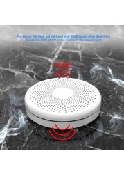 WIFI 2 in 1 Smoke Carbon Monoxide Combo Detector CO Gas Smoke Alarm Sensor 85DB Sound Alarm Tuya Smart Security Alarm System