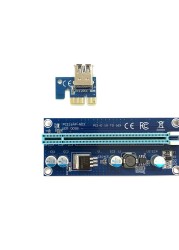 VER008C بطاقة الناهض USB3.0 PCI PCIE PCI-E 1X إلى 16X موسع أحدث 60 سنتيمتر 008C الناهض محول مع LED للتعدين GPU التعدين