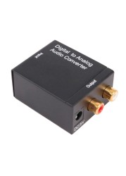 Digital to Analog Audio Converter Digital Toslink Coaxial Fiber Signal to Analog Audio Converter