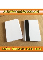 10pcs/50pcs PVC Blank White Plastic Cards 30Mil Heco Magnetic Card Mag Ribbon Printable For CR80 Inkjet Printer