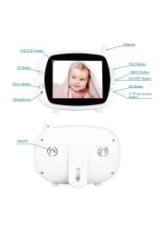 3.5 Inch LCD Screen 2.4G Digital Wireless Video Voice Control Night Security Camera Viewer 2-way Talk Baby Monitor