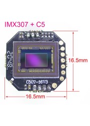 (+12V) AHD-H 1080P or CVBS 1/2.8" Sony Starvis IMX307 CMOS + C5 Main Camera Module PCB Board M12 Lens