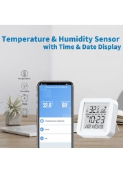 Tuya 2022 WIFI Temperature Humidity Sensor for Smart Home Automation Remote Control Support Alexa Google Home