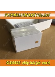 50pcs White Inkjet Printable Plastic IC With SLE 4442 Card ISO 7816 Blank Smart Contact IC Card For Epson/Canon Inkjet Printer