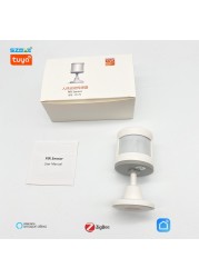 Tuya human body smart sensor body induction movement motion sensor connection zigbee work with smartlife app security system