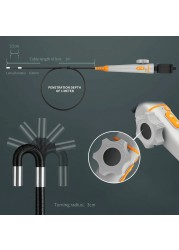 Newest 180 Degree Inspection Camera Articulating Industrial Endoscope 6mm and 8.5mm HD Camera with 6 LED for iPhone Android