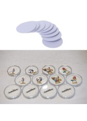 10pcs Ntag215 Phone NFC Logo Tags Available Adhesive Labels RFID Tag 25mm