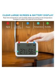 Tuya WiFi Temperature Humidity Sensor Indoor Thermometer LCD Display Thermometer SmartLife With Alexa Google Home