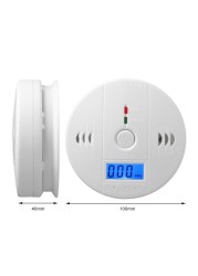 Home CO2 Sensor Wireless Sensor CO Carbon Monoxide Poisoning Smoke Gas Sensor Warning Alarm Detector LCD Indicator