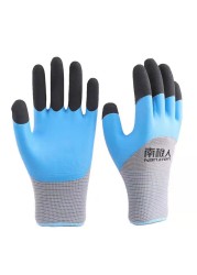 12 Pairs General Foam Water-Proof Latex Rubber Work Gloves Coated, Abrasion, Grip And Knitted Quality, Anti-Slip Palm