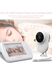 4.3 Inch 1080P Baby Monitor Two Way Audio Video Nanny Home Security Camera Babyphone Cameras Night Vision Temperature Monitoring