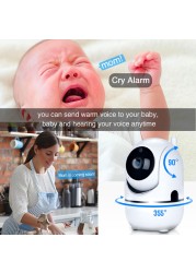 Wireless Video Baby Monitor with 2MP IP Camera, Wireless Video Baby Monitor, Wi-Fi, with Crying Alarm