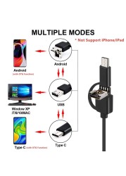 5.5mm 7mm Type C USB Mini Endoscope 1m 1.5m 2m Flexible Steel Cable Snake Borescope Inspection Camera Android Smartphone