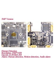 H.265 8MP 4K Starlight Wireless IP Camera Module, 5MP Human Detection WiFi Network Camera Board Two Way Audio TF Card RTSP