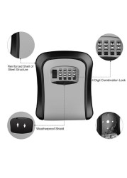 2022 Key Box Password Key Lock Box Wall Key Safe Weatherproof No 4 Combination Storage Key Box Lock Indoor & Outdoor