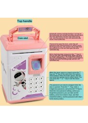 Piggy Bank Electronic ATM Password Money Box Cash Saving Banks Safe Boxes Auto Scroll Paper Banknote Gift for Kids