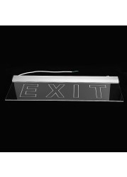 Brand New AC220V 3W LED IP30 600x200mm/23.62x7.87in Emergency Exit Evacuation Indicator Light