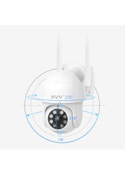 Xiaovv Outdoor PTZ Camera 2K-P1 IP Camera Indoor WiFi Monitor Night Vision Smart Home Security Video Smart Home Surveillance