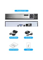 BESDER H.265AI 4K UHD Output CCTV NVR 9CH 16CH 32CH 5MP Video Surveillance Network Recorder Motion Detection P2P Face Detection DVR