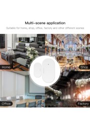 Tuya ZigBee Door Sensor Smart Home Open/Colsed Door Window Detectors 360° Security Alert System Support Google Home Alexa