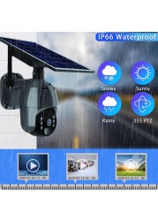 2022 4G SIM Card 1080P IP Camera Wifi 8W Solar Video Battery Security Outdoor PTZ CCTV Monitor Smart Wireless Dome IP66