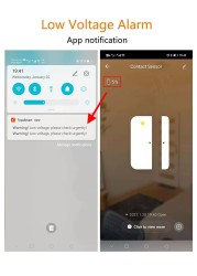 Tuya Smart WiFi Door Window Sensor Wireless Door Open/Closed Detector Security Protection Works with Alexa Google Home