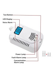 Fire Sensor Security Protection Home Safety Products Personal Alarm Carbon Monoxide Detector LPG CH4 Combustion Analyzer