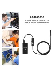 8mm for Car Endoscope Camera Endoscope Flexible IP67 6 LED Inspection Smartphone Auto Endoscope for Apple Android Mobile Phone