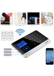 2022 Newest Wireless Home Security Tuya WIFI GSM SIM Card EN RU ES PL DE Switchable Smart Alarm System Tuya APP RFID Remote