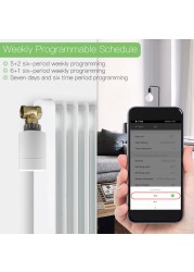 Tuya ZigBee 3.0 Smart Radiator Engine Programmable Thermal Radiator Valve Temperature Controller 2MQTT Setup with Alexa